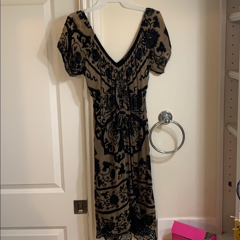 Vintage Hand Beaded Evening Gown